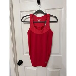 Arcteryx Womens Red Racerback Mesh Athletic Training Tank Top Size Large